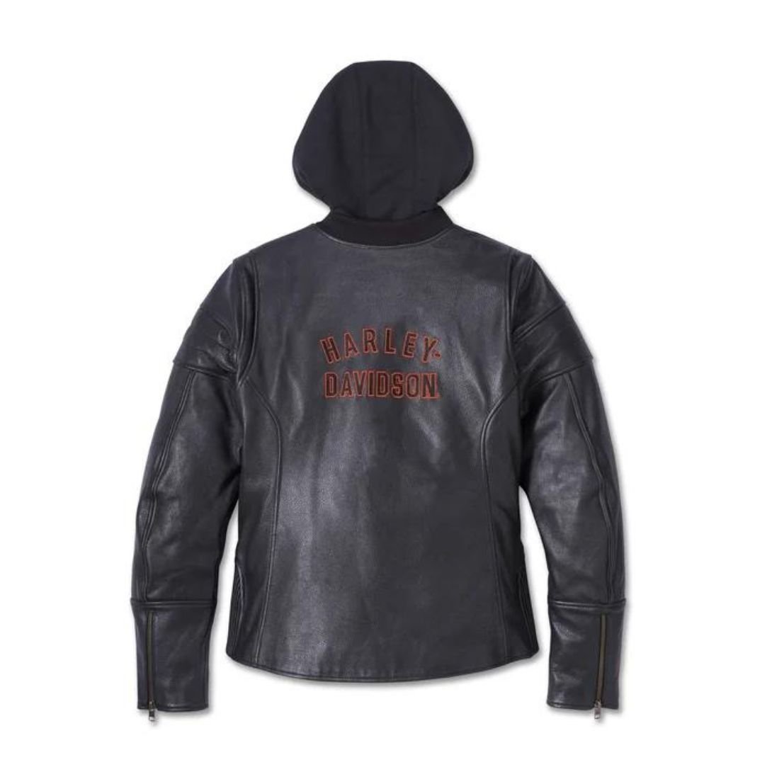 Harley Women’s Miss Enthusiast 2.0 Leather 3 In 1 Jacket - Image 2