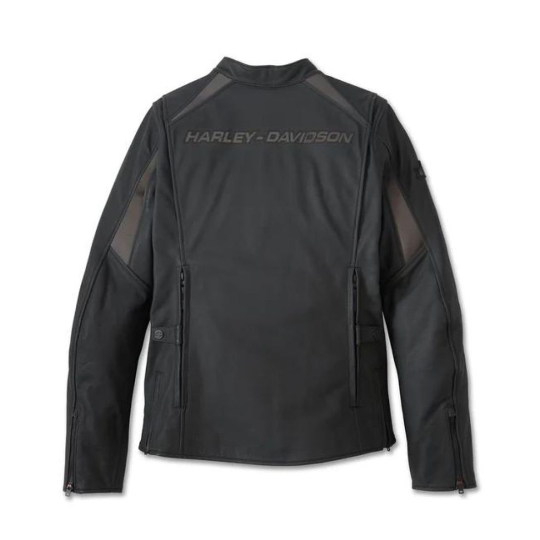 Harley Women’s Paradigm Triple Vent System 2.0 Leather Riding Jacket Black Beauty - Image 2