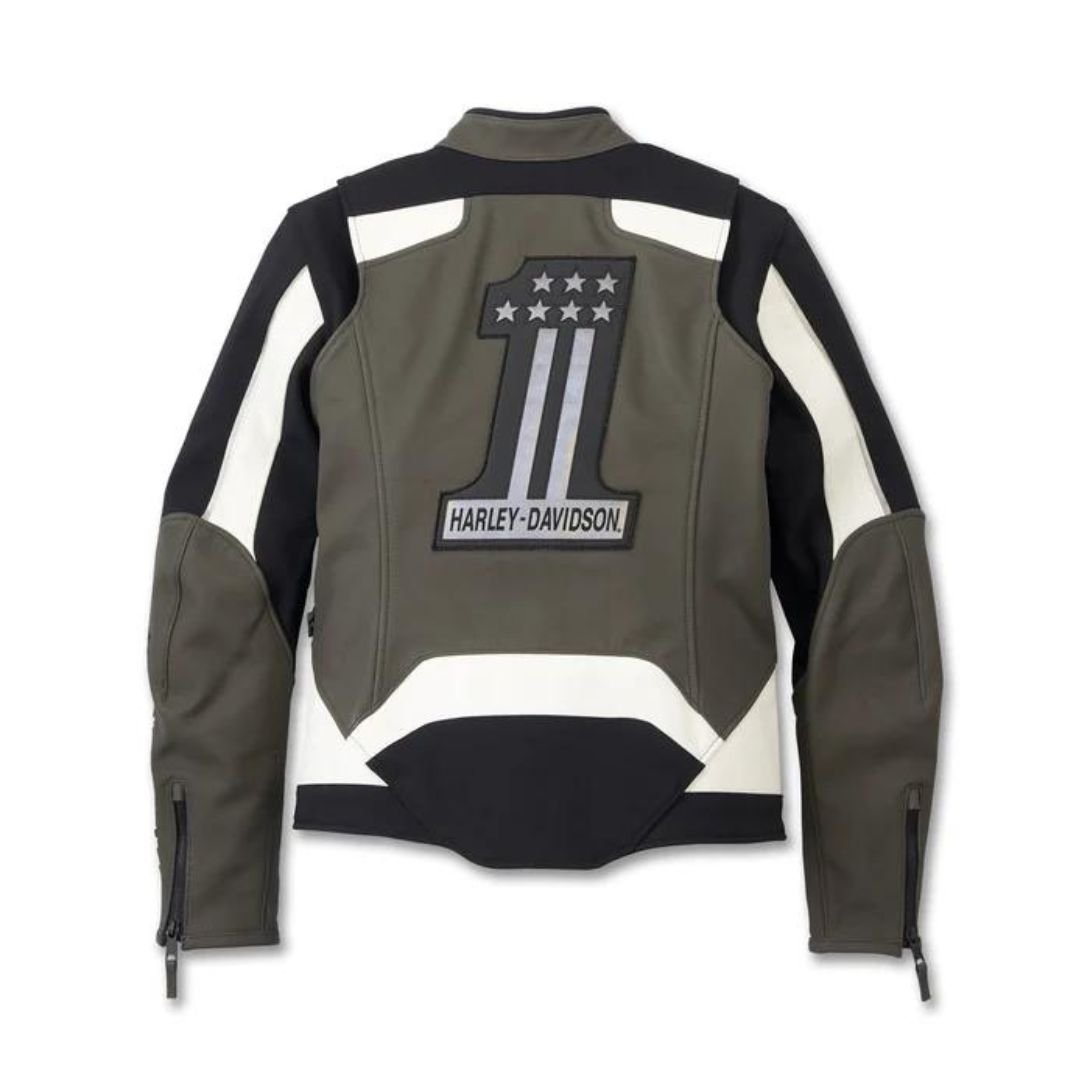 Harley Women’s Ace Mixed Leather Riding Jacket - Image 2