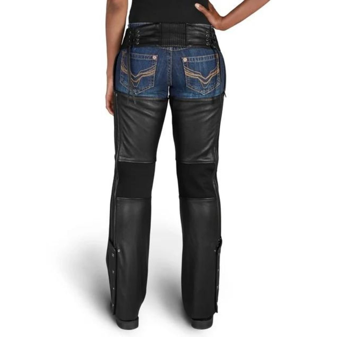 Harley Women’s Deluxe II Leather Chap Tall - Image 2