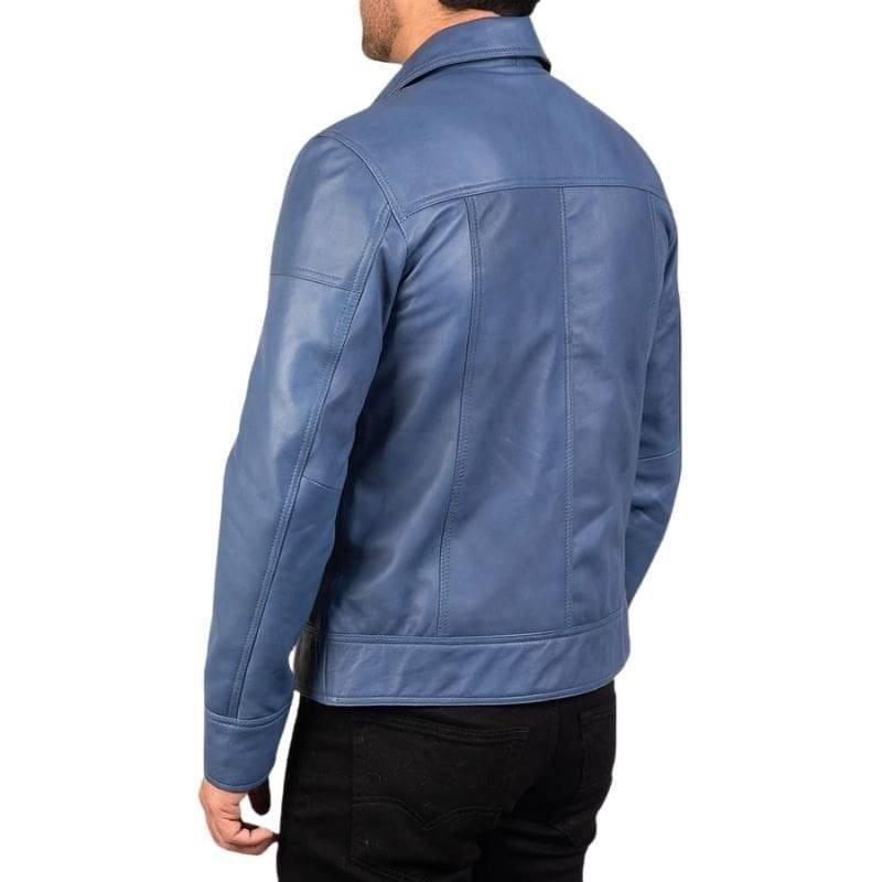 Lavendard Leather Biker Jacket - Image 2