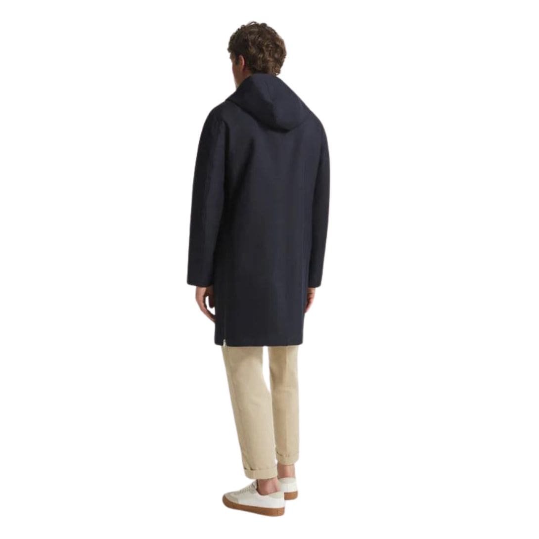 Yves Salomon Hooded Coat In Double-Sided Fabric With Leather Details - Image 2