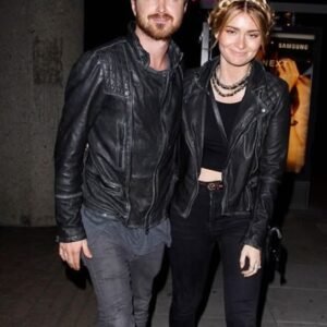 New Aaron Paul Arcade Fire Concert Leather Jacket