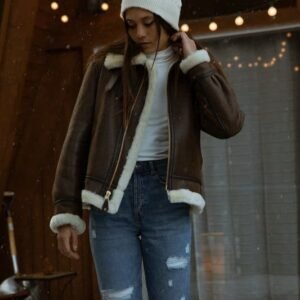 Women's Sheepskin B-3 Bomber Jacket