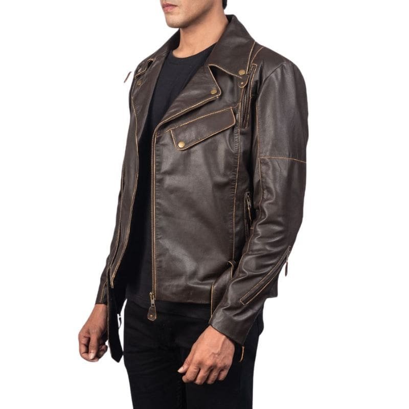 Vincent Leather Biker Jacket - Image 8