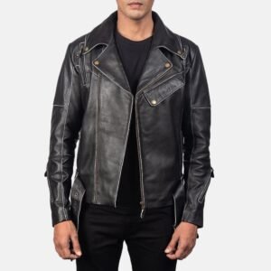 Vincent Galaxy Leather Biker Jacket
