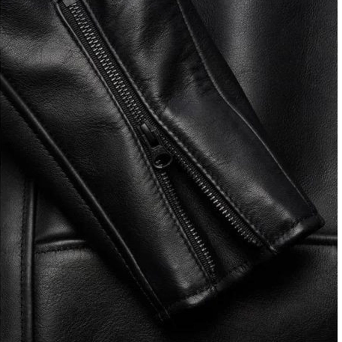 Harley Men’s Leather Classic Moto Jacket - Image 5