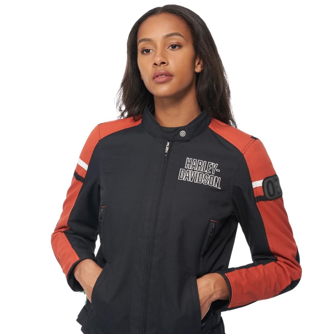 Harley Women’s Hazard Waterproof Textile Riding Jacket - Image 3