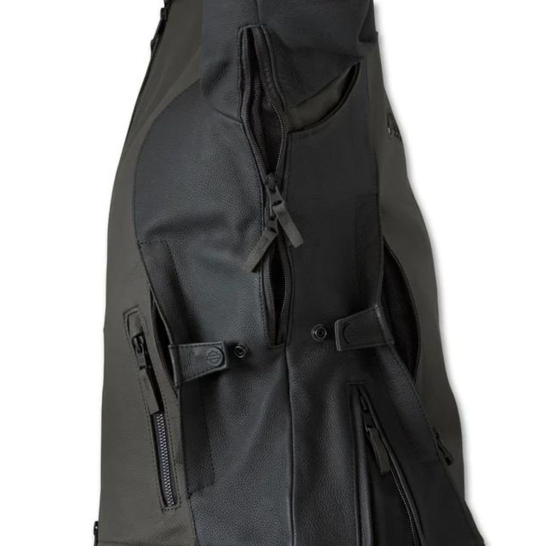 Harley Women’s Gallun 2.0 HD Triple Vent System Leather Riding Jacket - Image 3