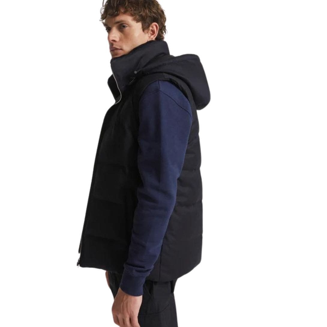 Yves Salomon Loro Piana Fabric Down Gilet With Mink Trim - Image 3