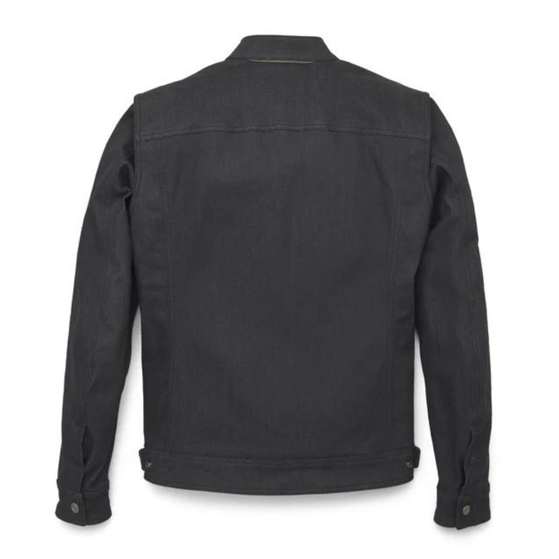 Harley Men’s Chisel Denim Trucker Riding Jacket - Image 2