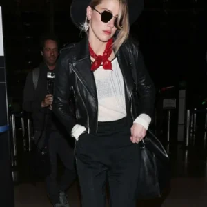 New Amber Heard Leather Jacket