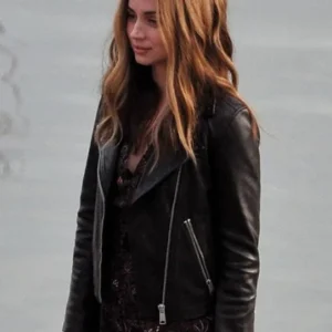 New Ana De Armas Ghosted Leather Jacket