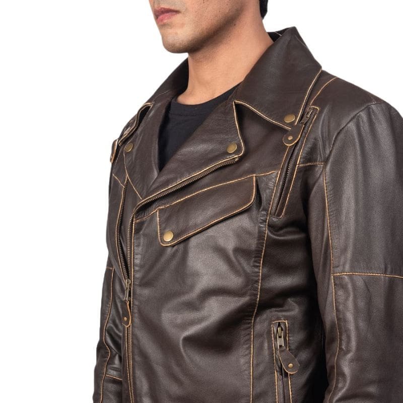Vincent Leather Biker Jacket - Image 10