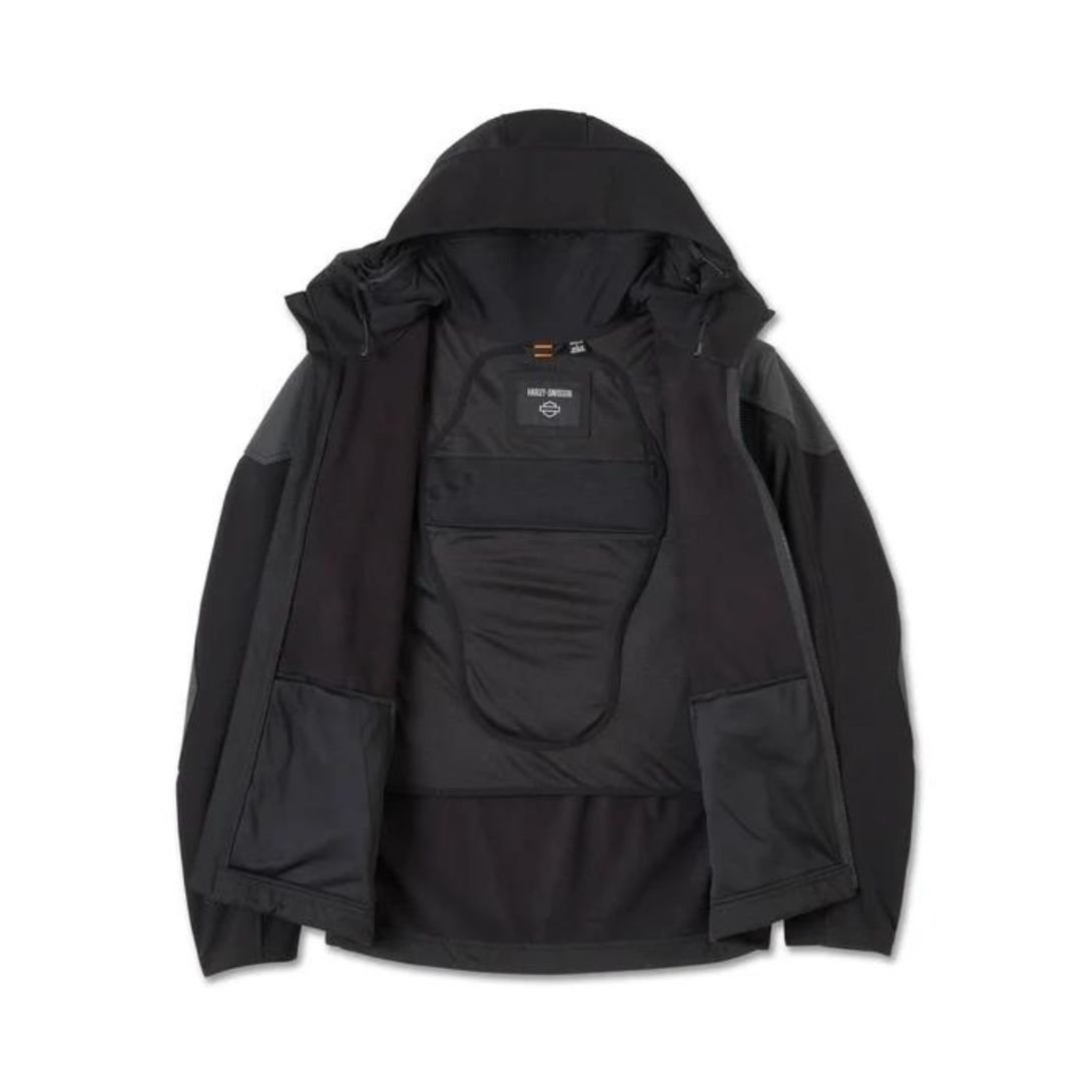 Harley Men’s Willie G Skull Graphic Deflector 2.0 Hooded Riding Fleece - Image 4