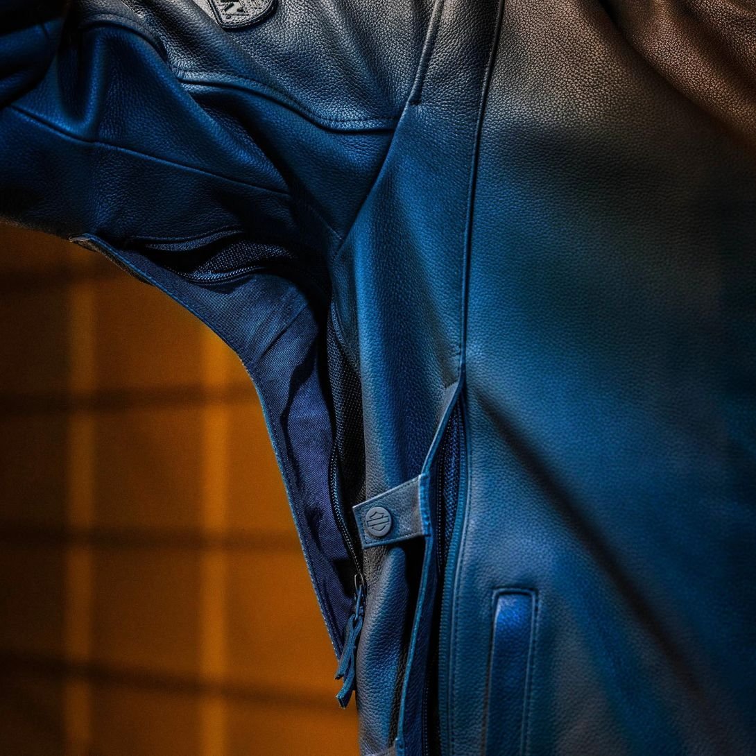 Harley Women’s Paradigm Triple Vent System 2.0 Leather Riding Jacket Black Beauty - Image 8