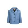 Marni Blue Shiny Leather Jacket
