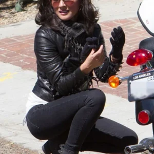 Olivia Munn Leather Jacket