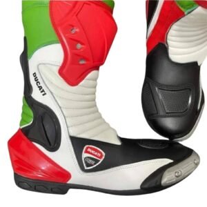 Ducati Leather Boots White Black Red Green