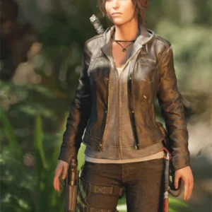 Alicia Vikander Lara Croft Tomb Raider Leather Jacket