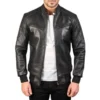 Sven Leather Bomber Jacket
