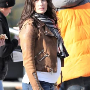 Elizabeth Tulloch Superman and Lois Leather Jacket