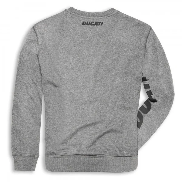 Ducati Round Neck Sweatshirt Logo Grey - Image 2