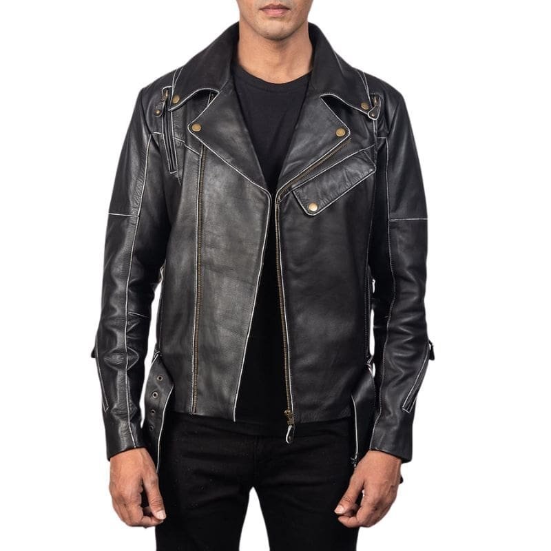 Vincent Leather Biker Jacket - Image 3