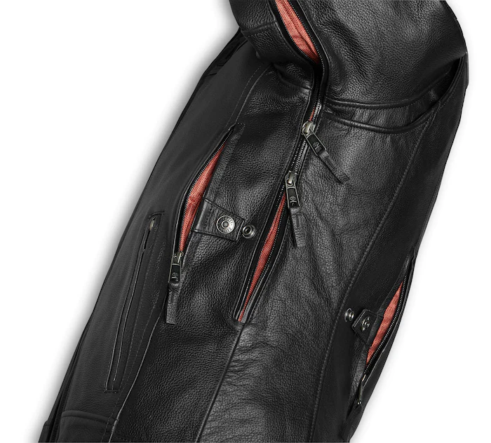 Harley Davidson Men’s Vanocker Waterproof Triple Vent System Leather Jacket - Image 3