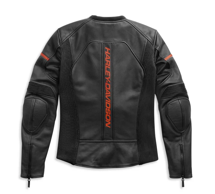 Women's H-D Brawler Leather Riding Jacket - Image 3