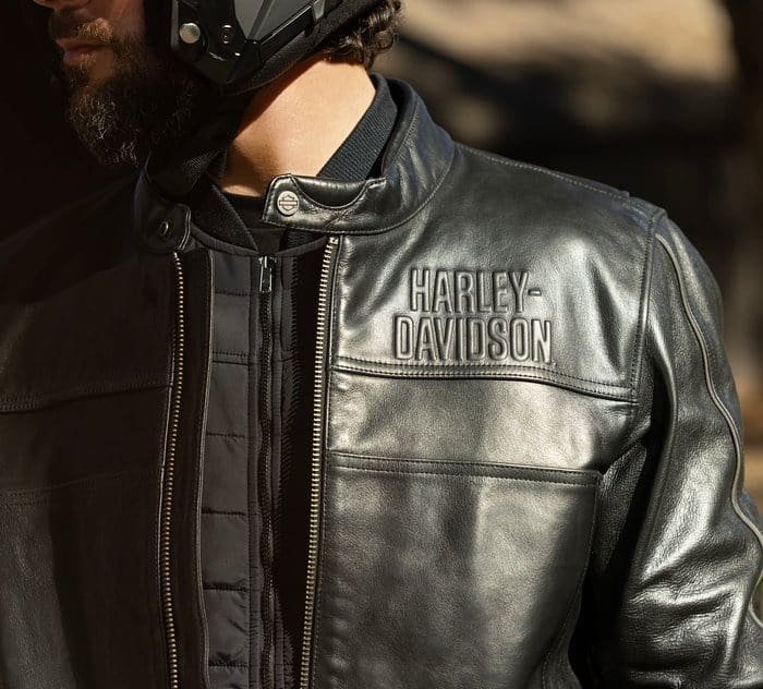 Harley Davidson Men’s HD Cafe Racer Leather Jacket - Image 3