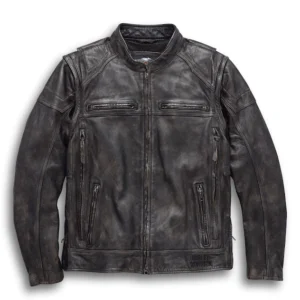 Harley Davidson Dauntless Convertible 2 in 1 Leather Jacket