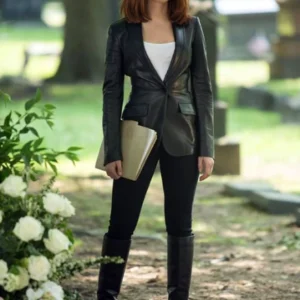 Scarlett Johansson The Winter Soldier Leather Blazer