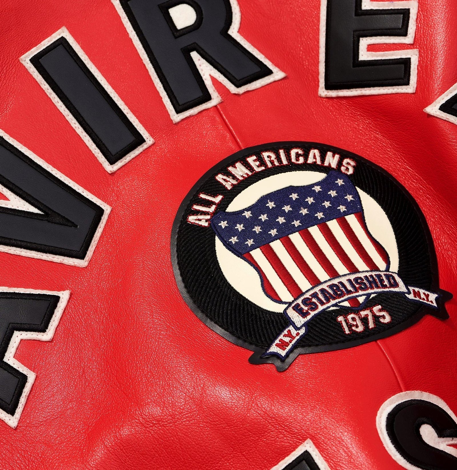 Avirex Leather Jacket Salvage Red - Image 5