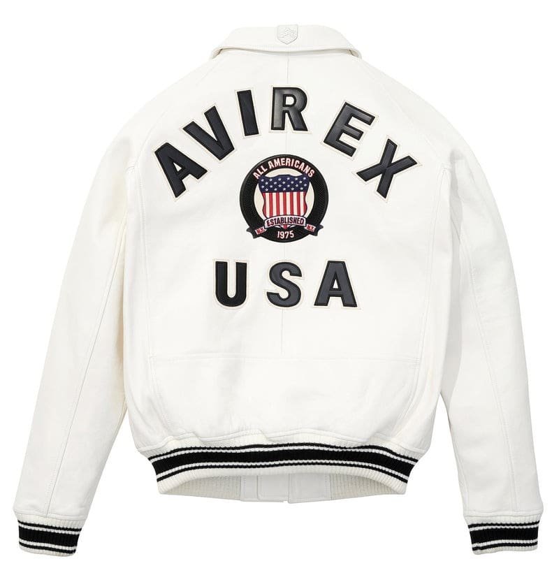 Avirex Leather Jacket Snow White - Image 2