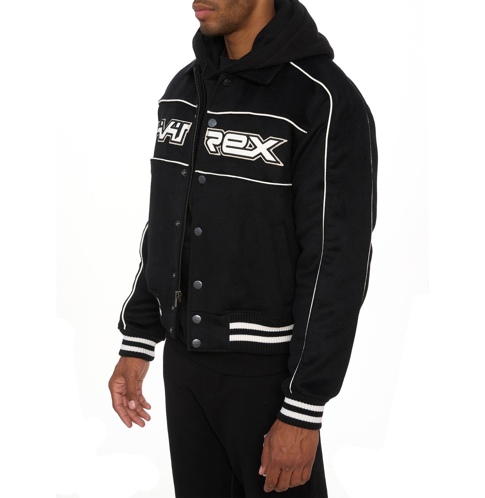 Avirex Woolrider Jacket Black & White - Image 4