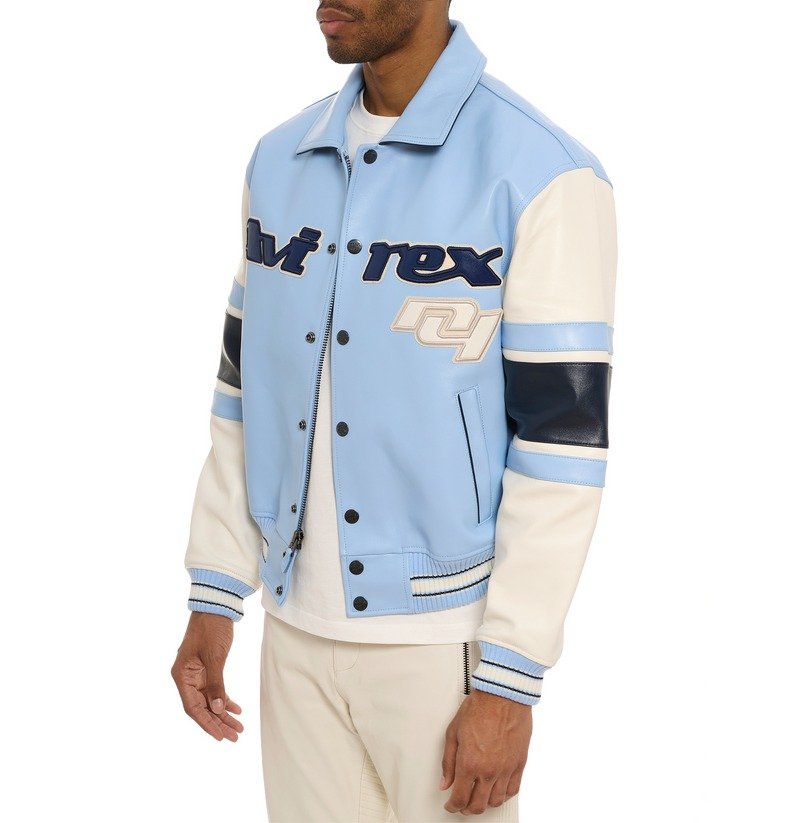 Avirex The Legend Jacket In Carolina Blue - Image 4