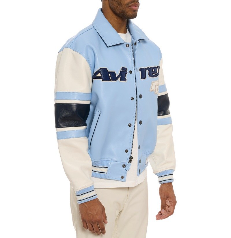 Avirex The Legend Jacket In Carolina Blue - Image 3
