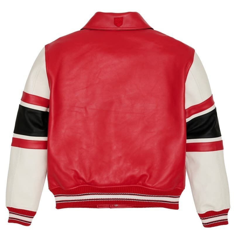 Avirex Legend Leather Jacket Red - Image 2