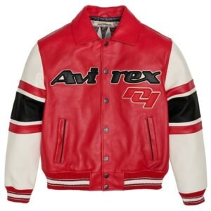 Avirex Legend Leather Jacket Red