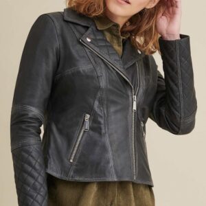 Leather biker Jacket