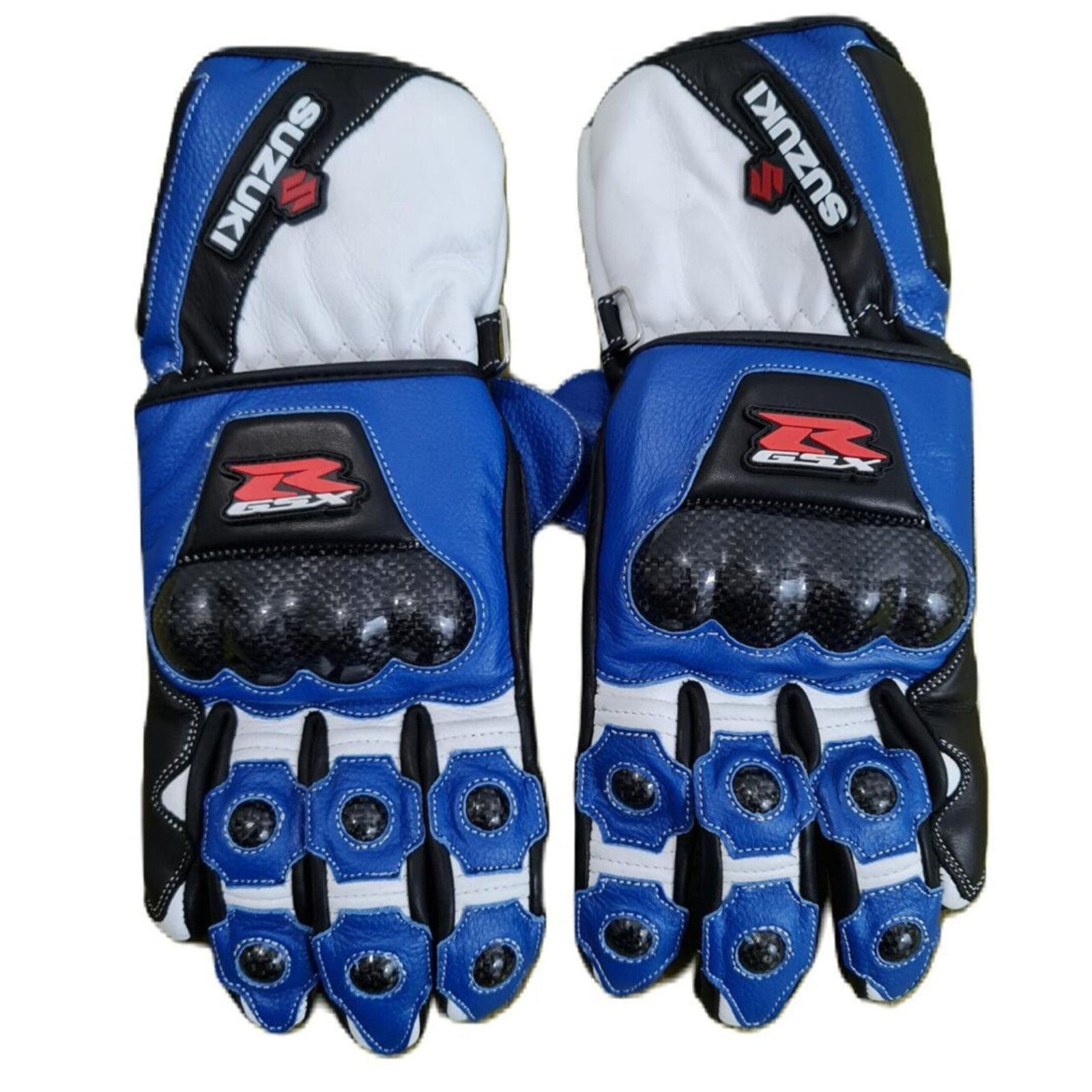 Suzuki Gsxr Motorbike Racing Leather Gloves