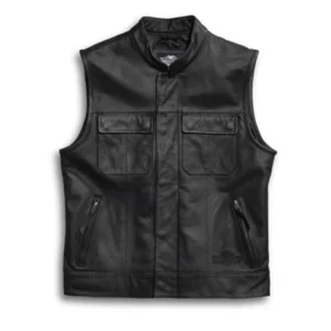 Harley Men’s Foster Leather Vest