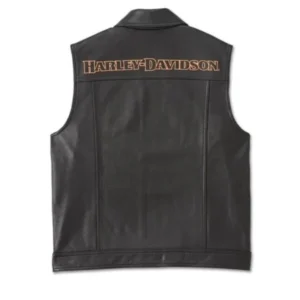 Harley Men’s Fuel to Flames Leather Vest
