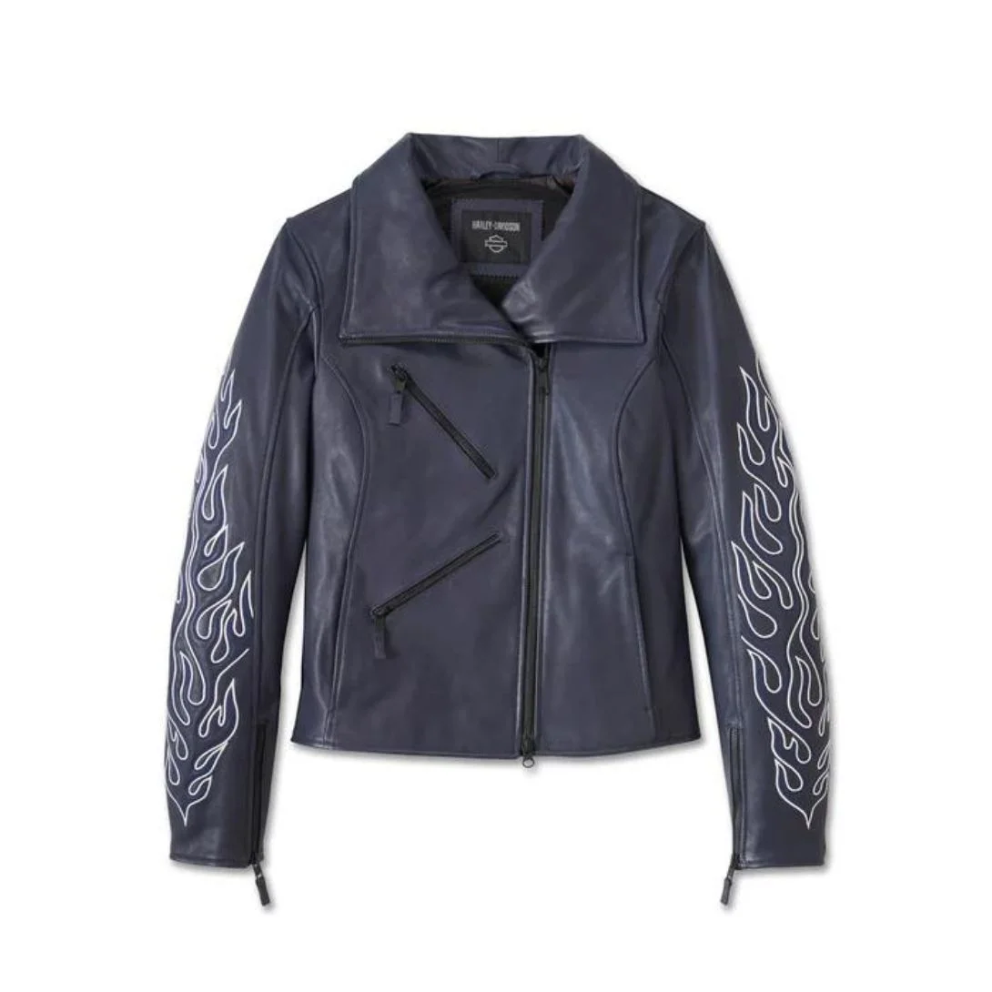 Harley Women’s Brazen Leather Biker Leather Jacket