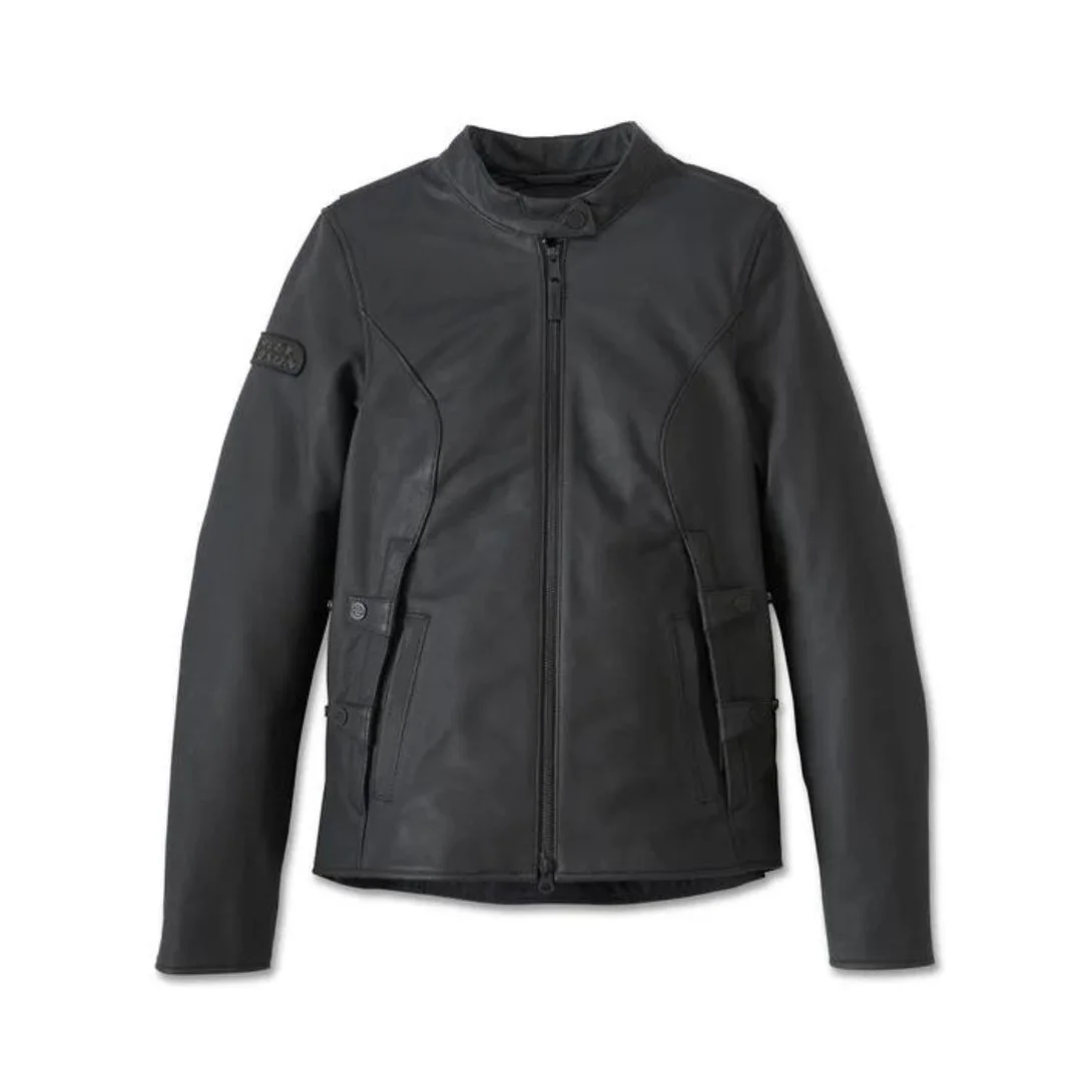 Harley Women’s Paradigm Triple Vent System 2.0 Leather Riding Jacket Black Beauty