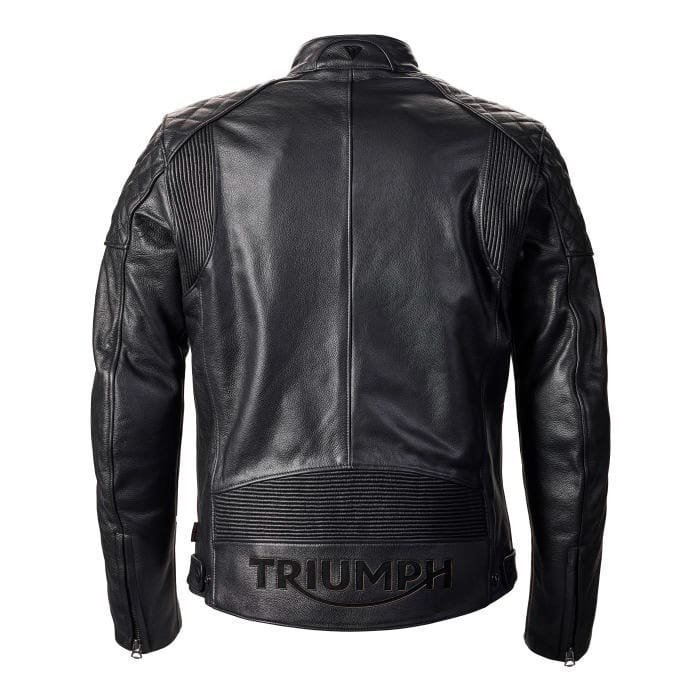 Triumph Braddan Leather Motorcycle Jacket Black - Image 2