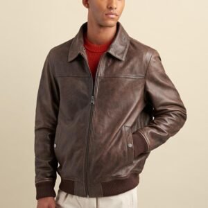 Leather Aviator Bomber