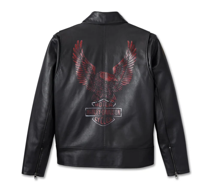 Men's Eagle Leather Jacket - Image 2
