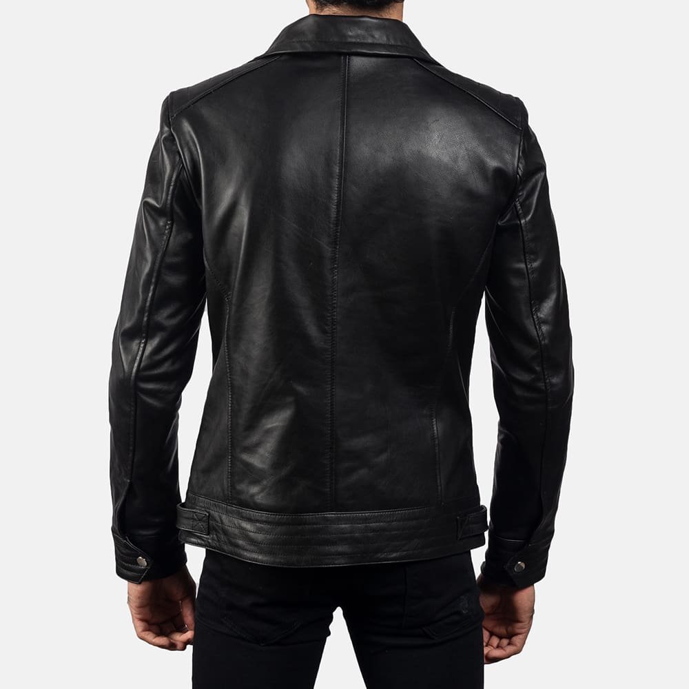 Legacy Black Leather Biker Jacket - Image 2